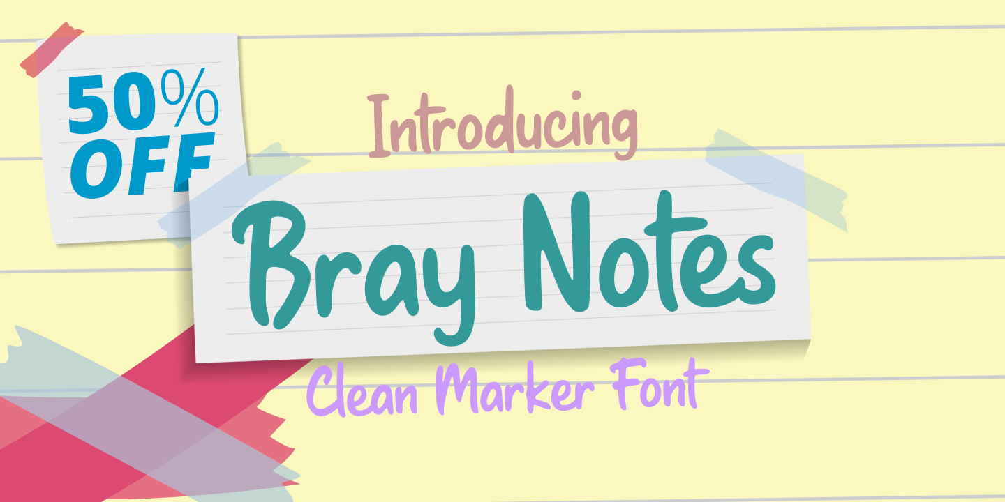 Schriftart Bray Notes